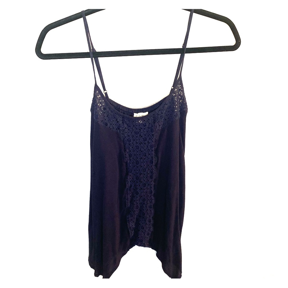 Navy lace tank